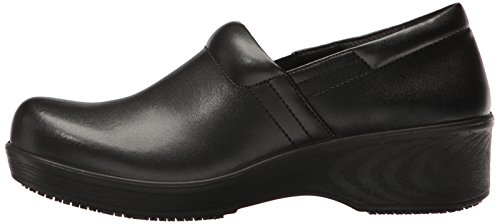 Dr. Scholl's Shoes Women's Dynamo Slip Resistant Work Clog,Black Leather,9.5 Wide #TOP7
