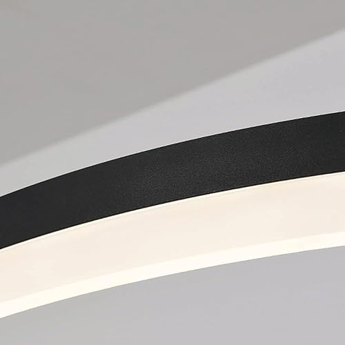 Miniatura 7 de Lámpara colgante de metal negro con pantalla acrílica Lineal Sala de estar Lámpara colgante moderna 36W regulable Lámparas de suspensión para comedor