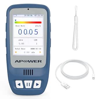 APOWER Geiger Counter Nuclear Radiation Detector, Portable Handheld Dosimeter for Beta, Gamma, X-ray Detection