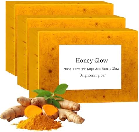 Honey Glow Lemon Turmeric Seife – Mit Kojic Acid & Kurkuma, Für Helle Haut, Gegen Dunkle Flecken