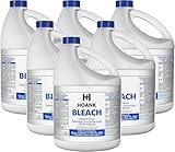 ( 6 Gallon) Ultra Germicidal Liquid Bleach -Disinfecting, Sanitizing, Deodorizing, Mold & Mildew Stain Remover, For Laundry, Household and Commercial Cleaning, Multipurpose Cleaner (1 Gallon X 6 Pack)