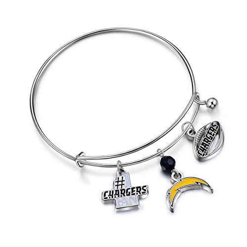 NFL San Diego Chargers Three Charm Logo Bracelet