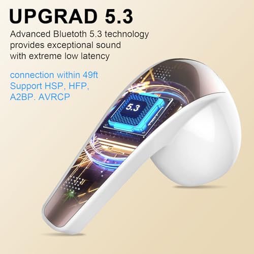 Écouteurs Bluetooth tactile avec écran LED et réduction de bruit - 4