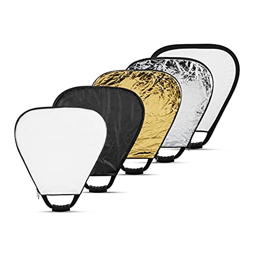 Glow 5-In-1 Collapsible Triangle Reflector With Handle (18") #TOP17