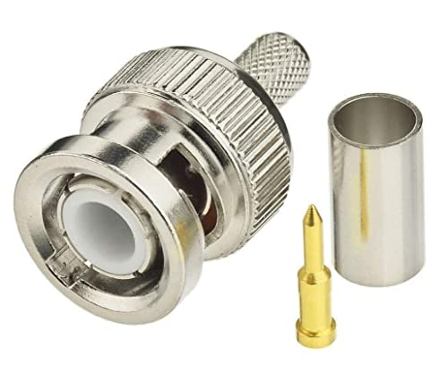 Sujeción para terminal BNC macho de 30 unidades para cable coaxial 6