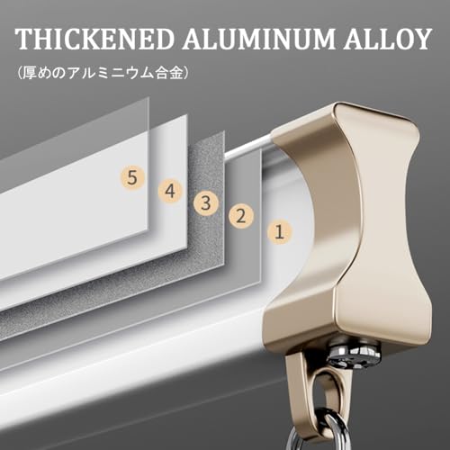 Riel de cortina flexible ajustable de aluminio de 380 cm para ventanas en proa 3