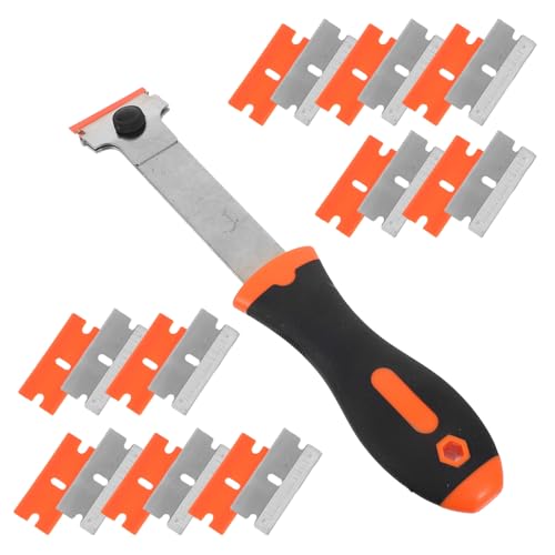 IWOWHERO Raspador de Cocina Multifuncional con Mango Herramienta Profesional para Limpieza de Vitrocerámica Eliminación de Pintura y Residuos Suelos Paredes y Ventanas Cuchillas Metálicas y