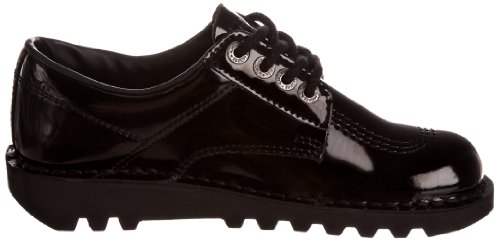 Kickers Women's Kick Lo Leather Shoes, Patent Black, 7 UK