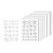 Lot de 81 autocollants statiques en PVC pour décoration de fête Blanc 3 feuilles