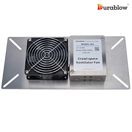 Durablow MFB M1 Air Out Stainless Steel 304 Crawl Space Foundation Fan Ventilator + Freeze Protection Thermostat + Radon Mitigation - Thumbnail 7