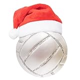 3.15” Christmas Volleyball Ornament Glass Blown Christmas Ball Ornaments for 2023 Christmas Tree Decoration - Christmas Ball Ornaments Balls for Kids Boy Xmas Holiday Party Tree Decoration