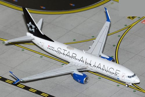 GeminiJets United Airlines Boeing 737-800W Star Alliance Model Airplane 1:400 Scale Die-Cast Aircraft with Landing Gear Collectible Display (Ages 14+)