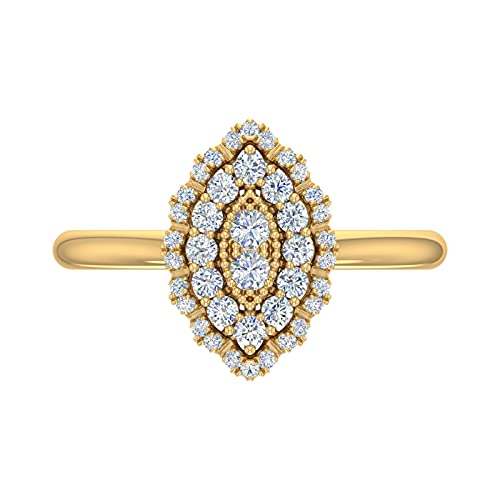 1/3 Carat Diamond Marquise-Shaped Ring in 14K Gold3
