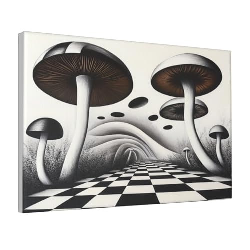 Tableau champignon magique haute définition deco murale 20x30