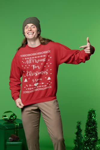 All I Want for Christmas is You Ugly Christmas Sweater Unisex Crewneck - Image 7