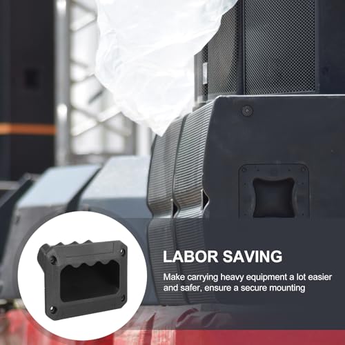 BUGUUYO 8 Piezas Asas Laterales para Altavoces de Plástico Negro de Unidades Manijas Resistentes para Transportar y Reemplazar Gabinetes de Sonido Accesorio Duradero y Fácil de Instalar - imagen 4