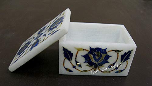Boîte à bijoux en lapis-lazuli décorative pour centre de table de restaurant