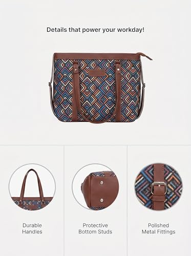 Image of Stylish Tote Bags for Office Use | Laptop Bag 15.6 inch | Purse for Women | Vegan Leather Handbag | Daily & Travel Use |