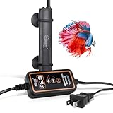 hygger 水槽用ヒーター 20~32℃温度調節 過熱保護機能付き デジタル表示 コントローラー付き 30-60L水槽適用 小型ヒーター 水槽水温管理用 縦横設置可能 省エネ 熱帯魚・観賞魚対応 50W