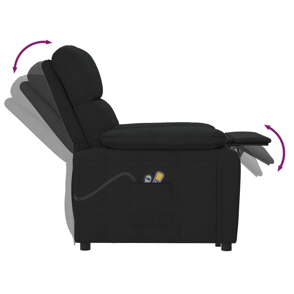 Sedia Massaggiante, Poltrone Massaggianti, Poltrona Relax Massaggiante, Poltrona Massaggiante Elettrica Nera Tessuto