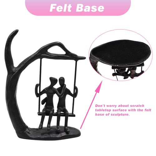 Couple Metal Sculptures Home Decor for Him or Her, Gifts for Anniversary, Romantic Office Knick Knacks as Marriage Wedding Gift, Birthday Gift for Girlfriend, Boyfriend, Wife or Husbend - Image 5