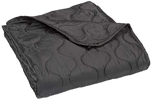 Acme Approved Waterproof Military Grade Poncho Liner Blanket Woobie Raincoat Cover Camping with Drawstring Carry Bag Outdoor Activities for Men and Women (Midnight Stealth Black)