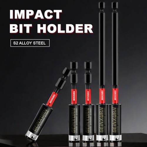 Geinxurn GAIADMIX08 8Pack Impact Magnetic Screwdriver Bit Holders, Extension Socket Drill Bit Holder S2 Alloy Steel Hex Shank Quick-Change Drill Bit Guide(3Inches And 6Inches) thumb #4