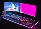 Mousepad - Mauspad LED BT21 - RGB Mauspad XXL 14 LED-Licht-Modus mit rutschfestem Gummigrundfläche und USB-Kabel - Mousepad XXL - Gaming mauspad 900 x 400 x 40 mm - BT21 Fanartikel - BE ARMY!
