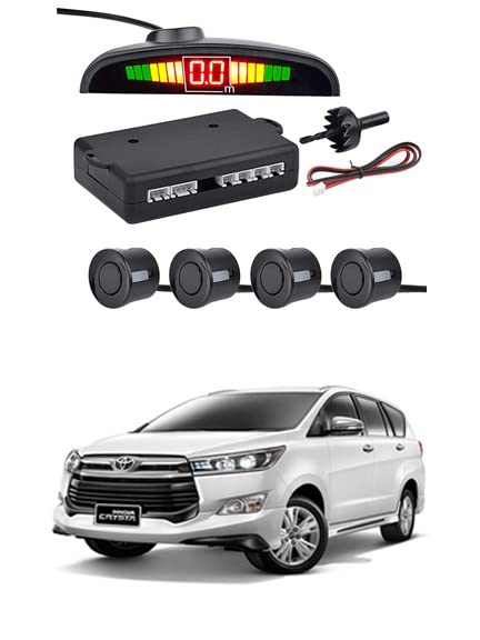 Car Reverse Black Parking Sensor System Led Display with 4 Parking Sensors Alarm Kit for Innova Crysta.-picture-10