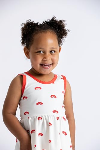 Image of monica + andy Short Sleeve Let's Dance Dress, Organic Cotton Playwear Clothes for Girls, Kids, Toddler & Infant Sizes