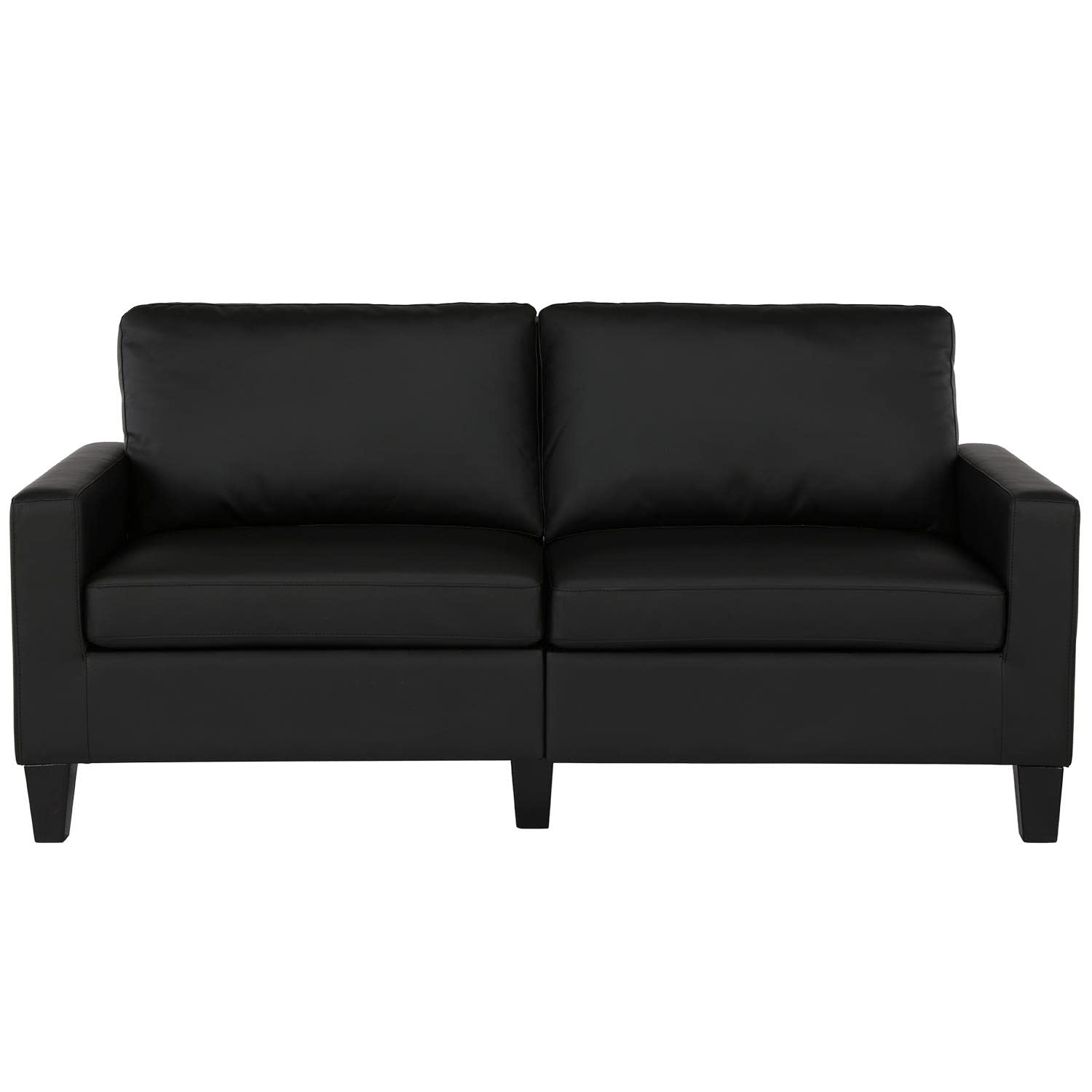 Dorel Home Black Rylie 2-Seater Sofa In Faux Leather