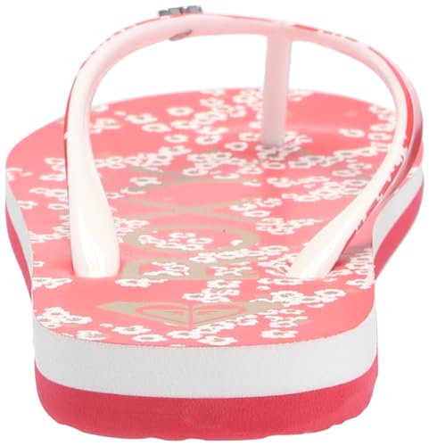Roxy Girls Pebbles Flip Flop Sandal, Light Red, 4 Big Kid3