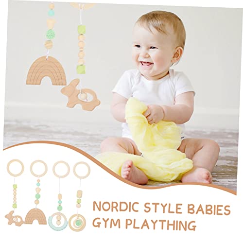 Abaodam 16 Peças Decorações De Decoração Amadeirada De Ginástica Para Bebês Para Casa Brinquedos De