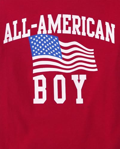 The Children's Place Baby Boy's and Toddler Holidays Short Sleeve Graphic T-Shirts,Multipacks, America 3-Pack - image 2