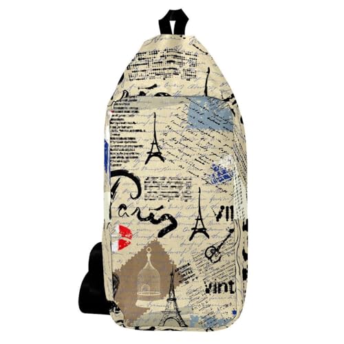 Sac à dos à bandoulière vintage pour flâner à Paris avec un style multicolore unique