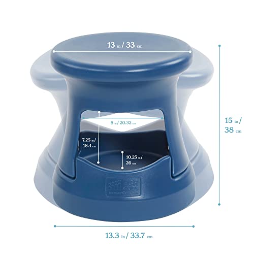 Image of ECR4Kids Storage Wobble Stool, 15in Seat Height, Active Seating, Navy
