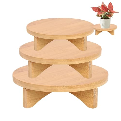 Soporte para plantas de madera, soporte para macetas de flores resistente, bandeja para plantas creativas, soporte decorativo de Potter, soporte estable para jardín, soporte para macetas de flores