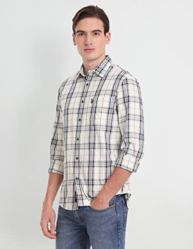 Image of U.S. Polo ASSN. Men's Cotton Regular Fit Tartan Check Twill Casual Shirt