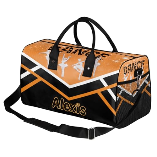 Custom Small Gym Bag Foldable Travel Duffel Bag Tote Carry on Luggage Overnight Weekender for Women Men Dance2