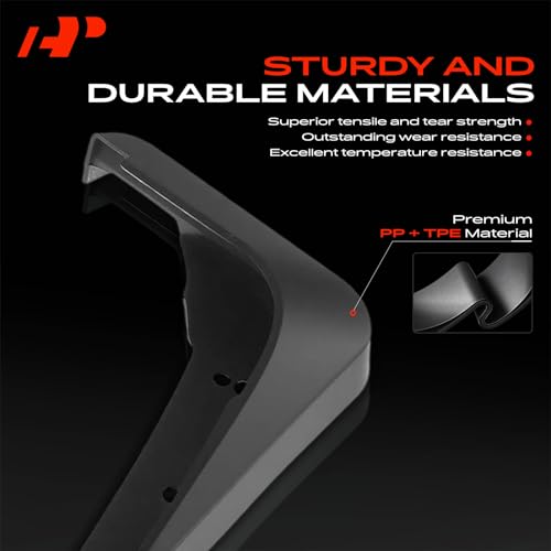 Image of A-Premium Mud Flaps Compatible with Audi | for Audi A3 2015-2017 Hatchback, No Drilling Required Mud Guards with Hardware Accessories, Set of 4 Front and Rear