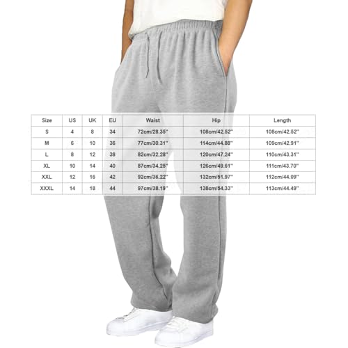 Baggy Sweatpants Men Fleece Straight Leg Casual Pants Athletic Workout Jogger Elastic Waist Sweat Pant Fall Winter3