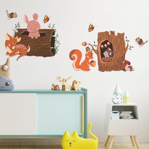 Vinilos decorativos de animales adorables para pared miniatura 5