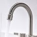 Phiestina Brushed Nickel 4 Inch 2 Handle Centerset Lead-Free Bathroom Sink Faucet, with Copper Pop Up Drain and Water Supply Lines,BF015-1-BN