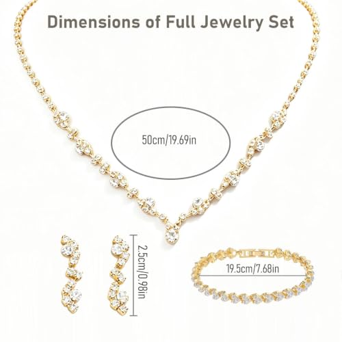 Juego de joyas de boda con cristales facetados de diseño exclusivo 2