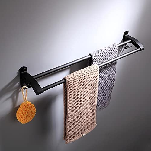 Porte-serviettes en aluminium double barre pour remédier au manque de rangement