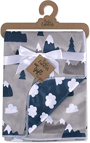 Image of Baby Essentials Sherpa Fleece Baby Blanket 35x30 - Super Soft, Warm Reversible Baby Blankets for Newborns, Infants, Toddlers, and Nursery
