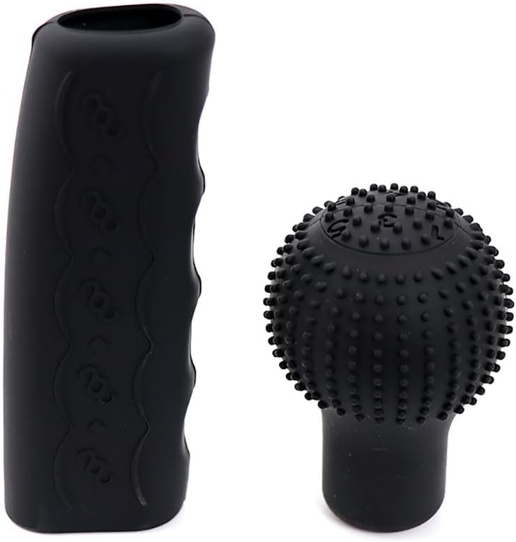 Universal Gear Shift Knob Cover for Infiniti FX50S 2012–2013, Silicone Anti-Slip Stick Shifting Handle Protector,Black-A