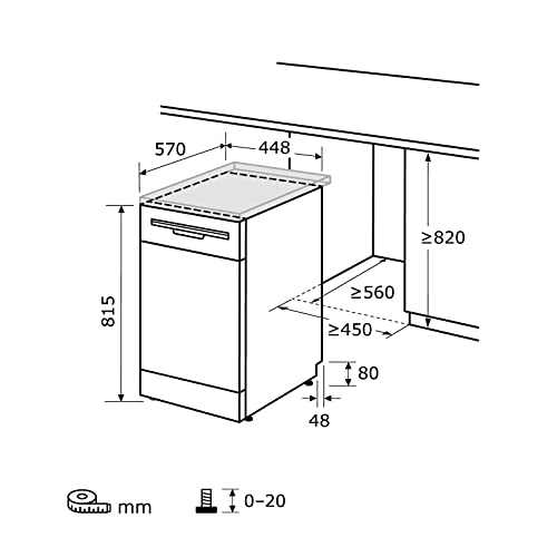 Exquisit Geschirrspüler GSP9109-030E silber | Geschirrspüler 45 cm unterbaufähig und freistehend | 9 Maßgedecke | LED | Spülmaschine 45 cm freistehend – Bild 7