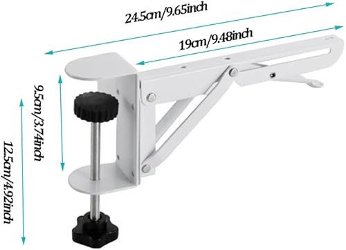 Vista 2 de Niciksty Abrazadera extensora de escritorio para bricolaje Tablero extensor de escritorio de madera personalizado (tablero no incluido), abrazadera