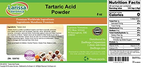 Tartaric Acid Powder (8 oz, ZIN: 528702) - 3 Pack